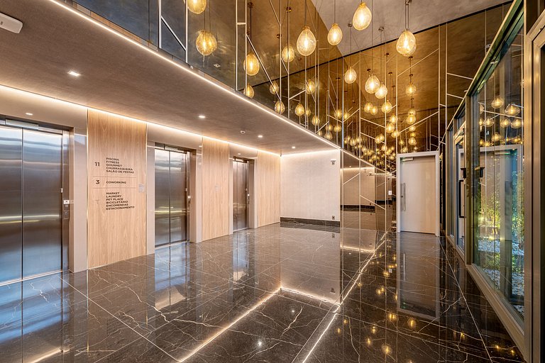 Elegante Studio com coworking e academia - 726