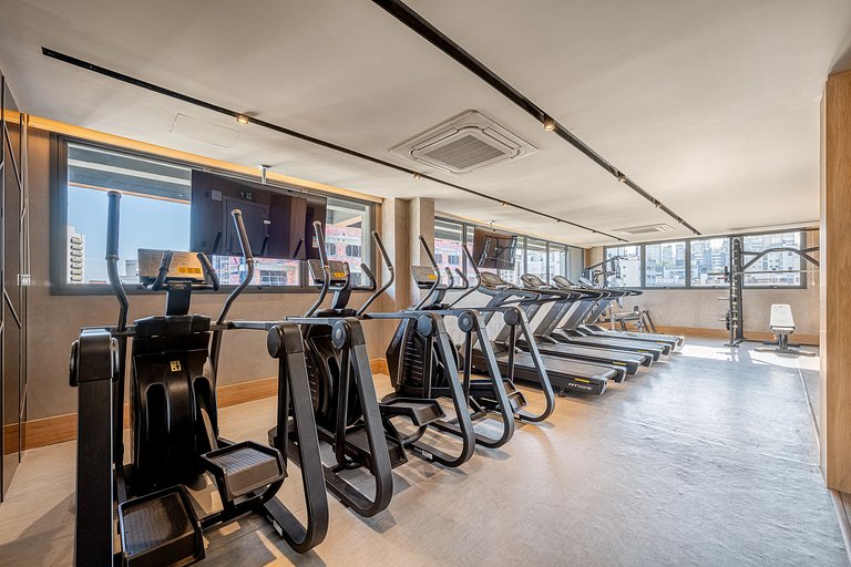 Studio com Vista da Cidade,Piscina e Academia-1301