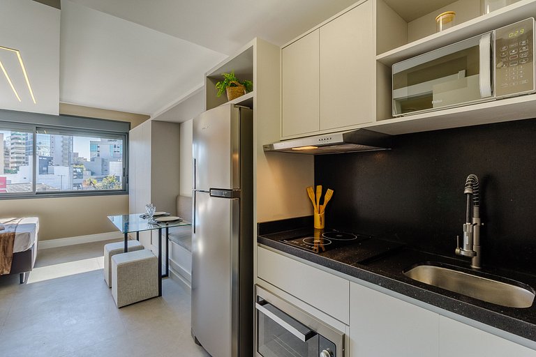 Studio com Academia, Piscina e Coworking - 631