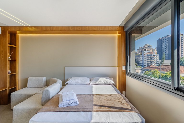 Studio com Academia, Piscina e Coworking - 631