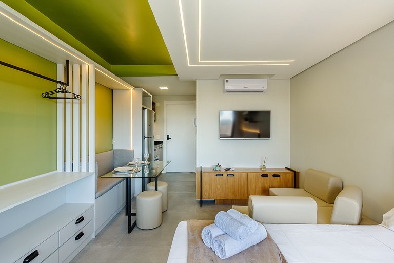 Studio Completo com Piscina  e Coworking - 1306