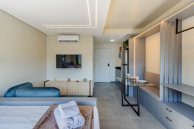 Studio com Coworking, Piscina e Academia -1305