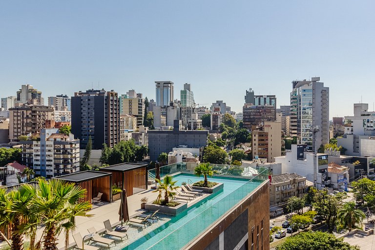 Stúdio de Alto Padrão com Terraço e Piscina 1308