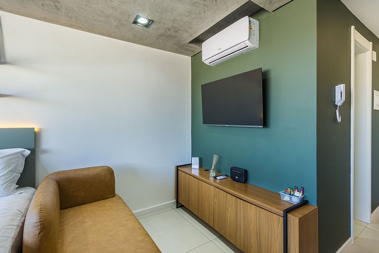 Studio com Piscina, Academia+Vista da Cidade- 1401