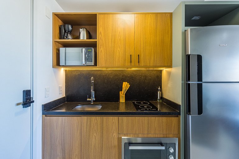 Studio com Piscina, Academia+Vista da Cidade- 1401