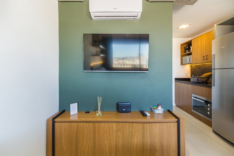 Studio com Piscina, Academia+Vista da Cidade- 1401