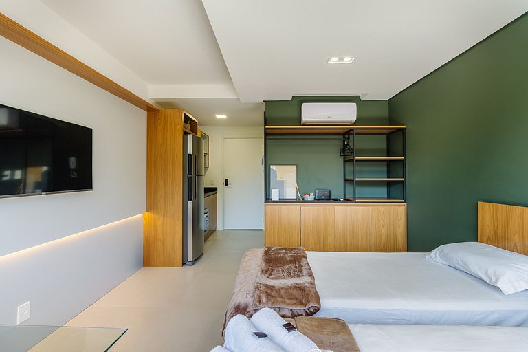 Studio com Terraço, Academia e Piscina - 325