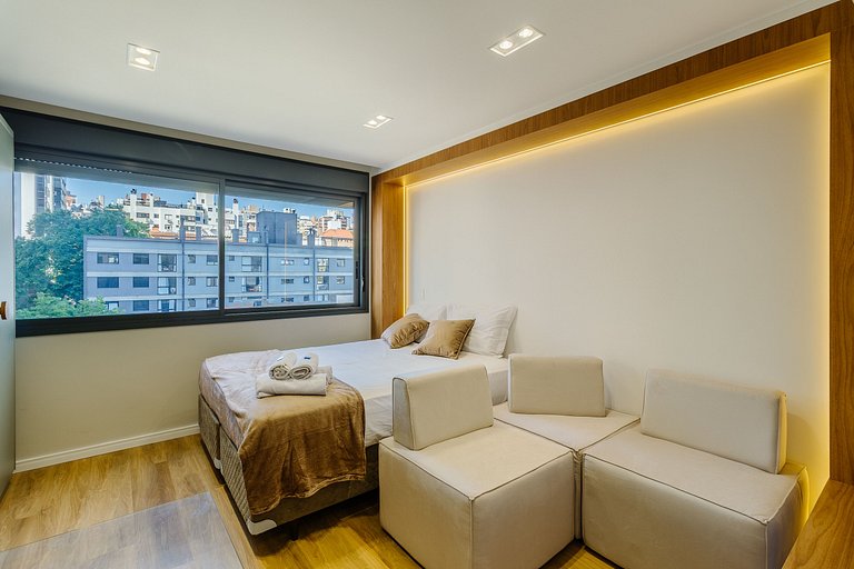 Stúdio de Alto Padrão com Terraço e Piscina - 520