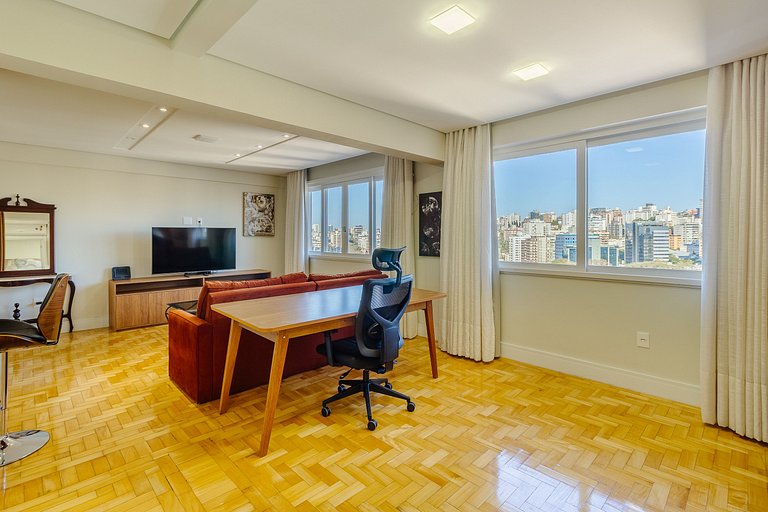 1 dorm, completo, com vista para o Parcão