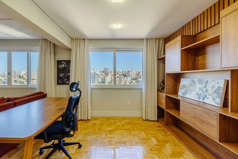 1 dorm, completo, com vista para o Parcão