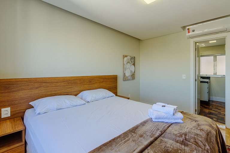 Apartamento com 1 dorm e Linda Vista para o Parcão