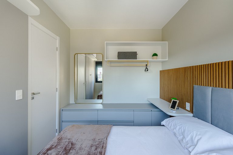 Novíssimo: Apartamento 1 dorm com Vista Incrível e churrasqu