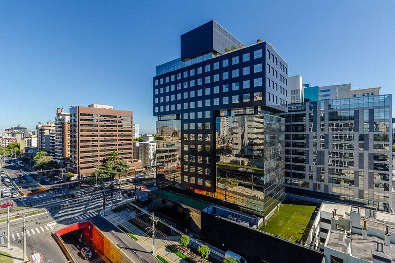 Novíssimo: Apartamento 1 dorm com Vista Incrível e churrasqu