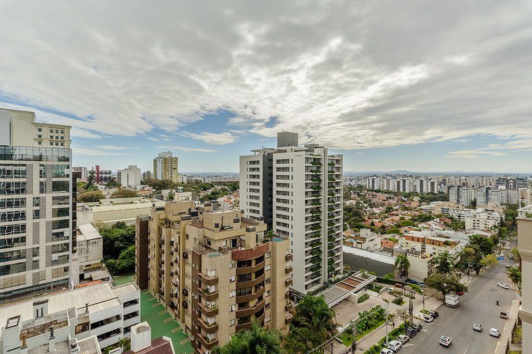 Apto 1 dorm com Vista Incrível e Churrasqueira