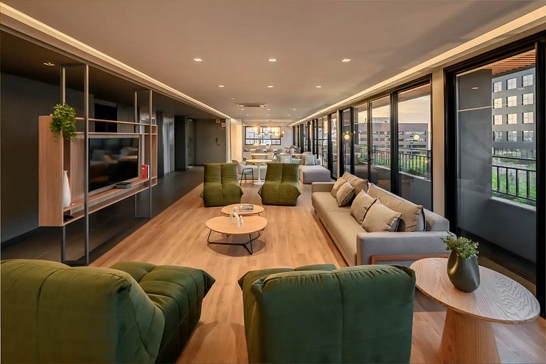 Novíssimo: Apartamento 1 dorm com Vista Incrível e churrasqu