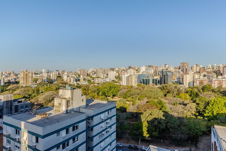 Apartamento com 1 dorm e Linda Vista para o Parcão