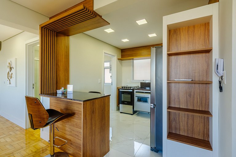 Apartamento com 1 dorm e Linda Vista para o Parcão