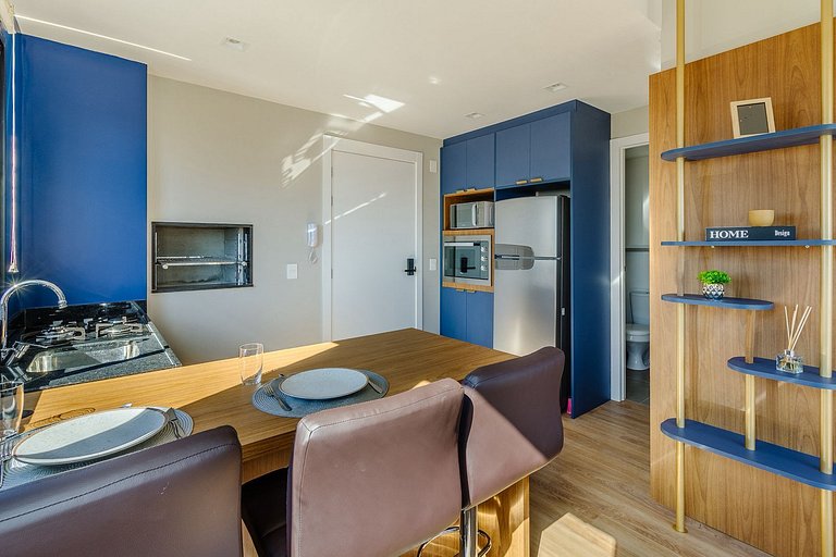 New 1-bedroom apartment with barbecue grill