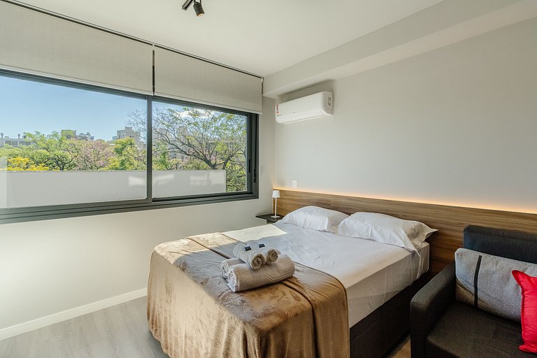 Studio com Piscina, Academia e Coworking 315