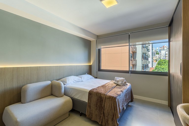 Elegante Studio com coworking e academia - 726