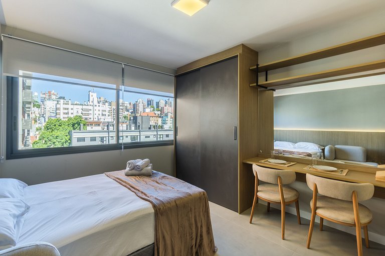 Elegante Studio com coworking e academia - 726