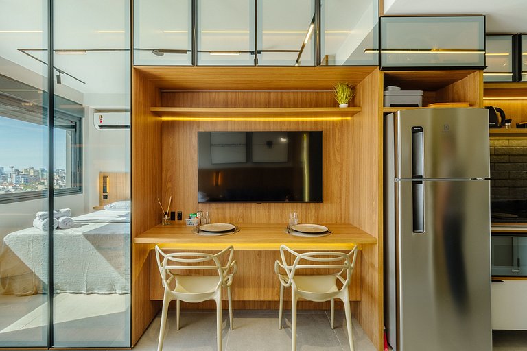 Excelente Studio com Academia e Coworking - 929