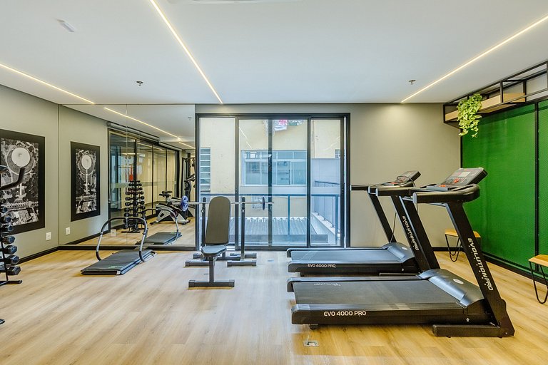 Studio Completo c/ Piscina e Academia - 913 Soul