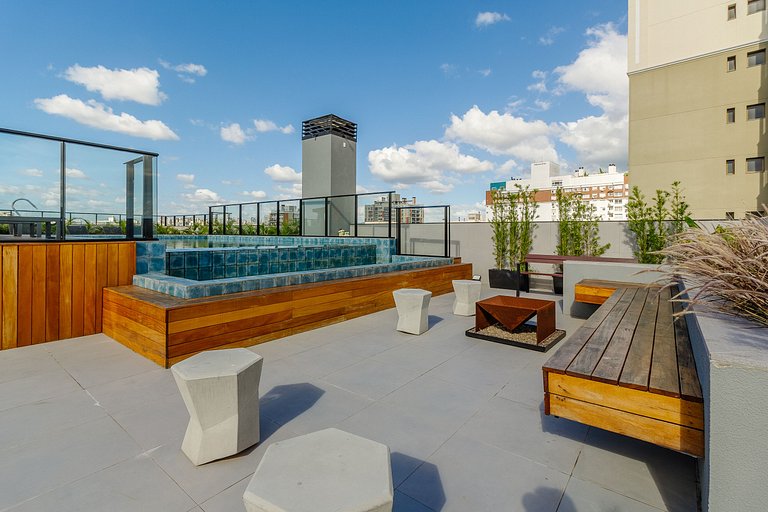 Studio Completo c/ Piscina e Academia - 1012 Soul