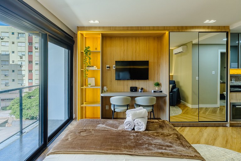 Studio Completo, Piscina+Academia+Rooftop-512 Soul