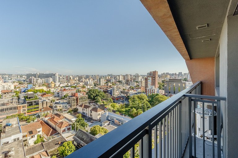 Studio com Vista da Cidade,Piscina e Academia-1301