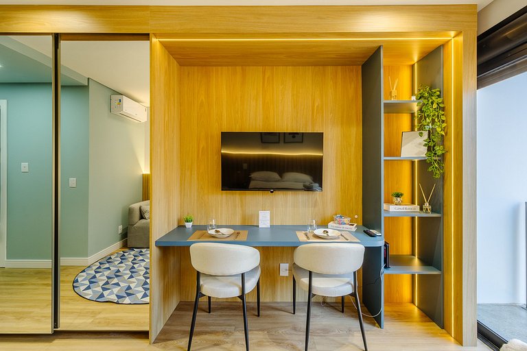 Studio Alto Padrão c/ Academia+Piscina- 807 Soul