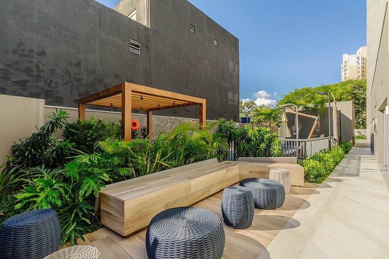 Studio com academia + piscina - 308 Connect