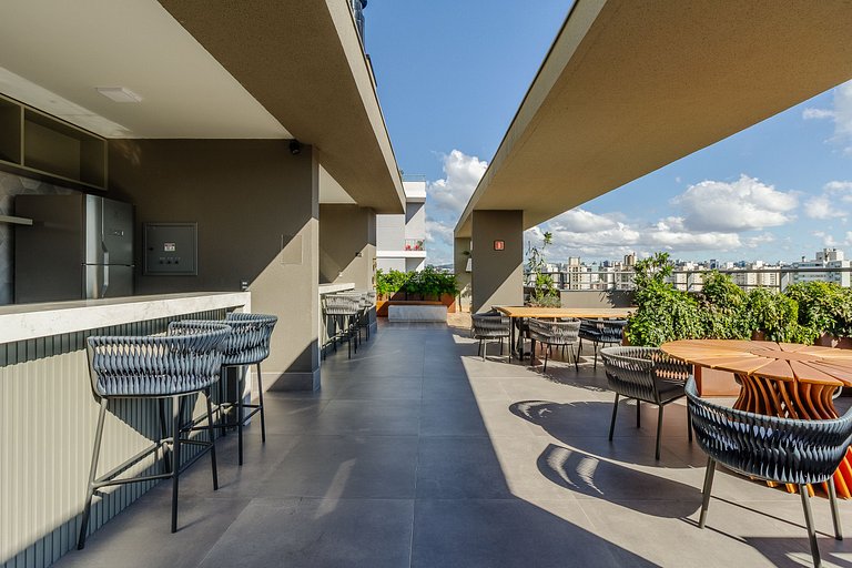Studio com academia + piscina - 308 Connect