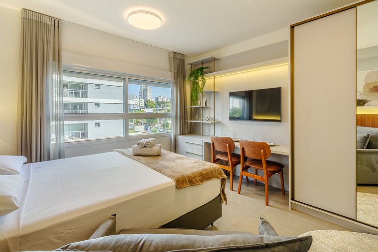 Studio com academia + piscina - 308 Connect