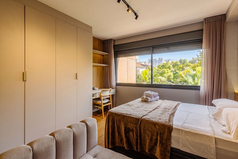 Studio com Academia, Piscina e Coworking - 212