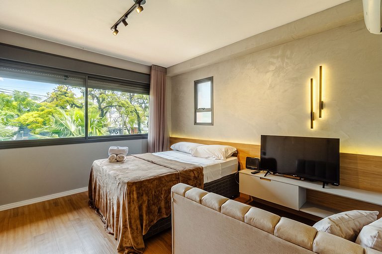 Studio com Academia, Piscina e Coworking - 212